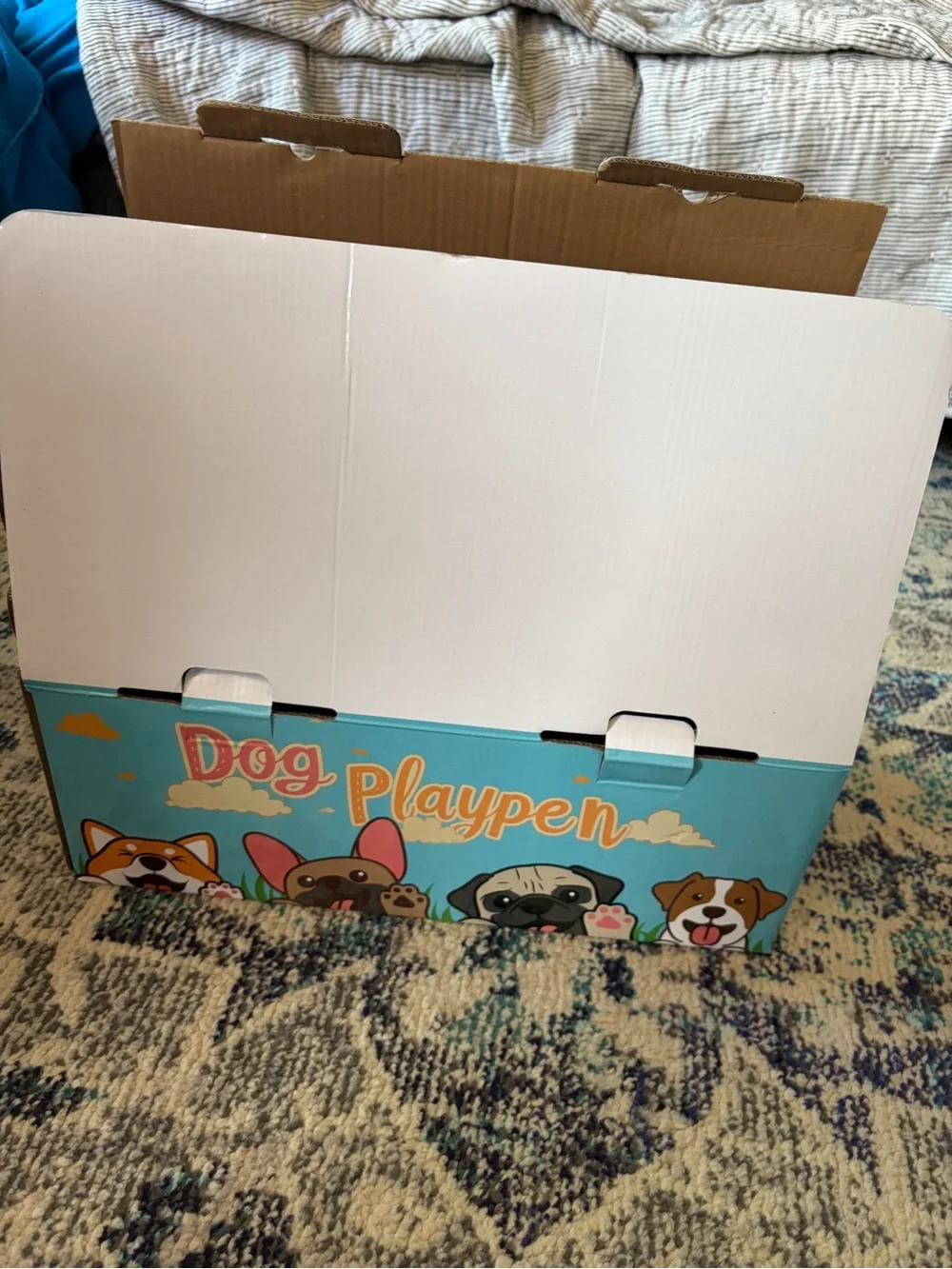 Navy Blue Portable Dog Playpen